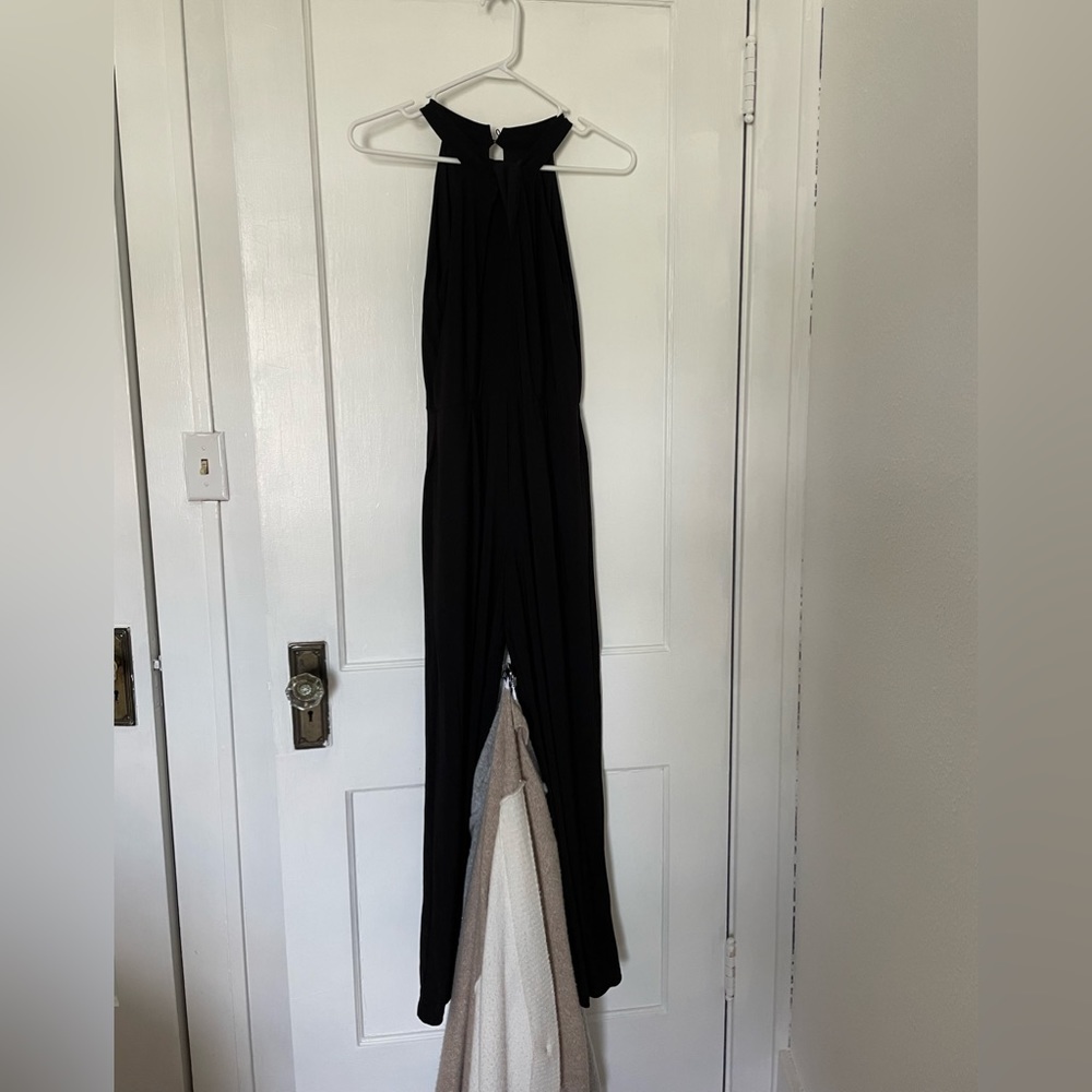 Sleeveless black jumpsuit Sz S petite